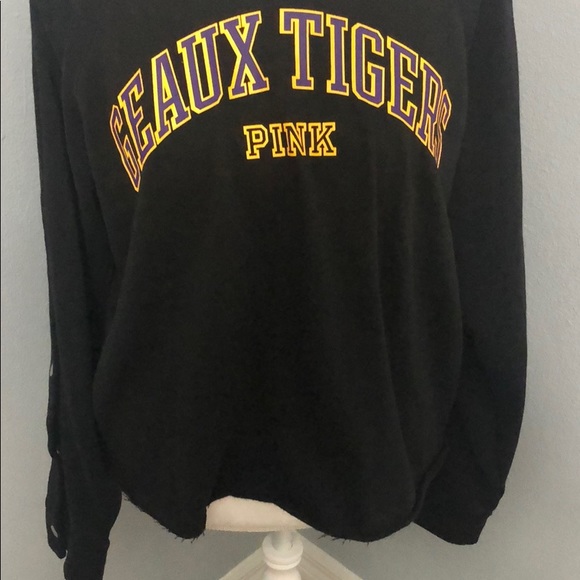 Victoria’s Secret PINK LSU Sweatshirt Med NWT - Picture 2 of 5